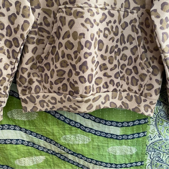 NWOT Comfrt Limited Edition Brown Leopard Minimalist Hoodie Size Large - Picture 5 of 14